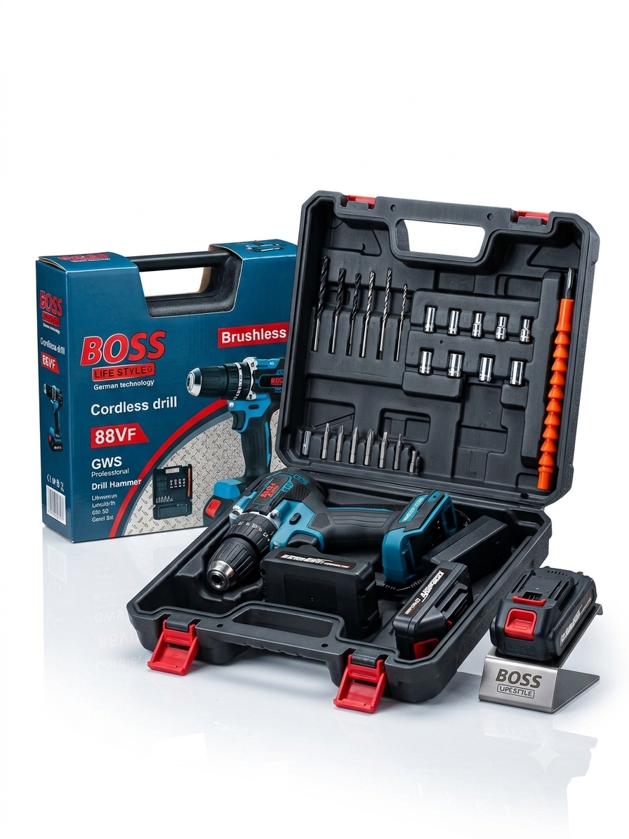 BOSS 88VF Brushless Cordless Drill Kit