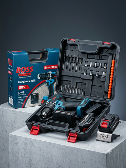 BOSS 88VF Brushless Cordless Drill Kit