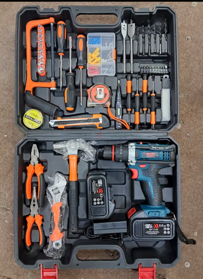 BOSS 117 PCS Impact Drill Kit – Complete Power Tool Set